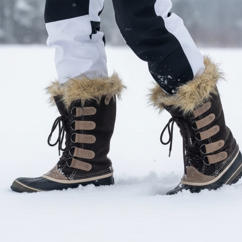 Faux Fur Trim Winter Boots